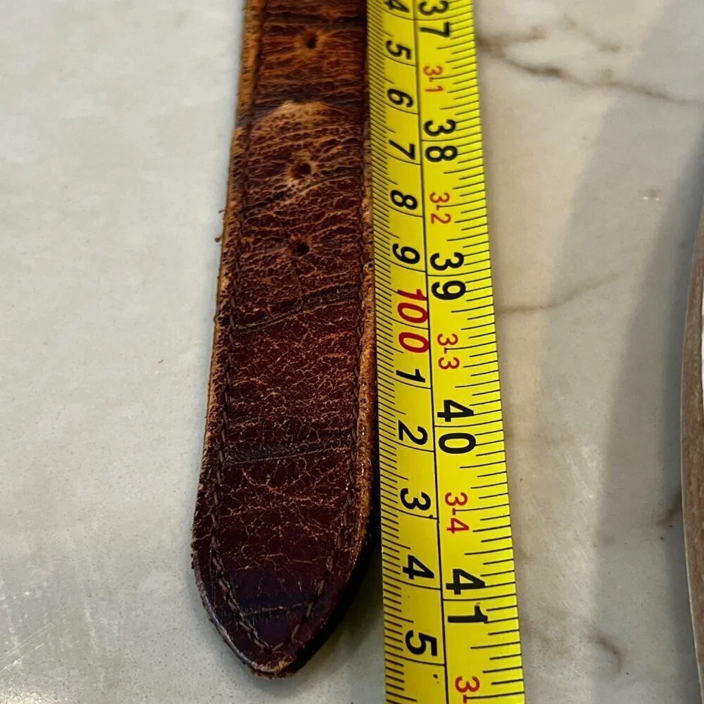 Crookhorn Surcingle Belt Sz 40 Stretch‎ Hand-Woven Brass hardware braided